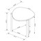 Manhattan Comfort Oval End Table, 18.11 in W, 19.25 in L, 17.32 in H, MDF, Greige ET-82742-OW - alternate 3